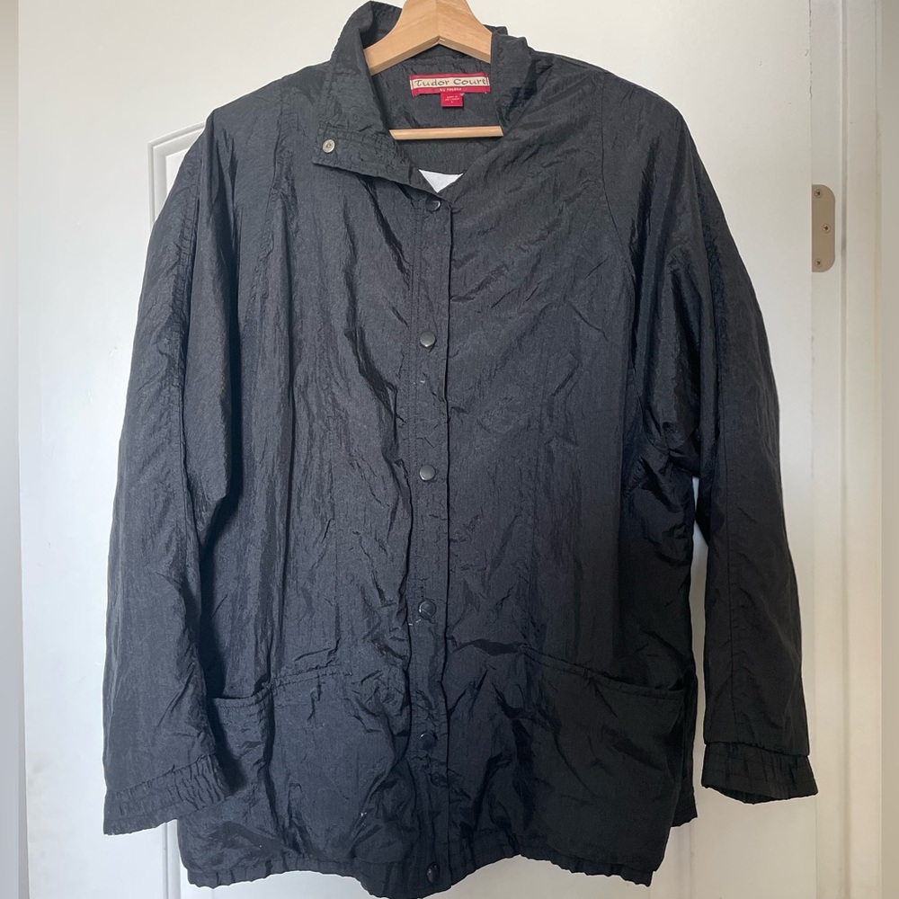 black windbreaker